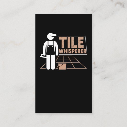 Funny Tiler Father Craftsman Tile Humor Visitekaartje (Voorkant)