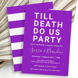 Funny Till Death doet ons party Couple's Shower Kaart