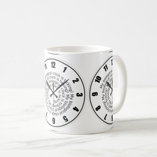 Funny Time Clock Coffee of Tea Mok (Voorkant rechts)