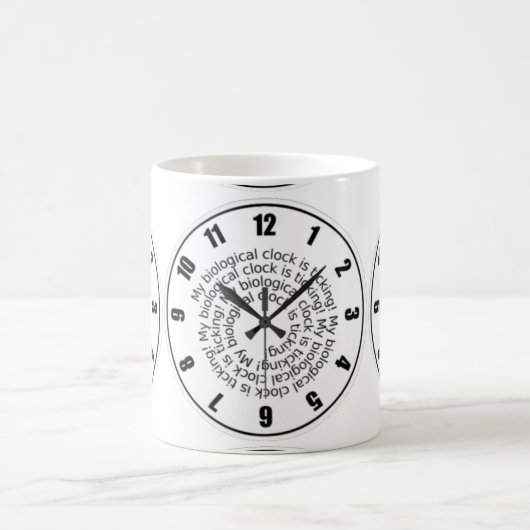 Funny Time Clock Coffee of Tea Mok (Center)