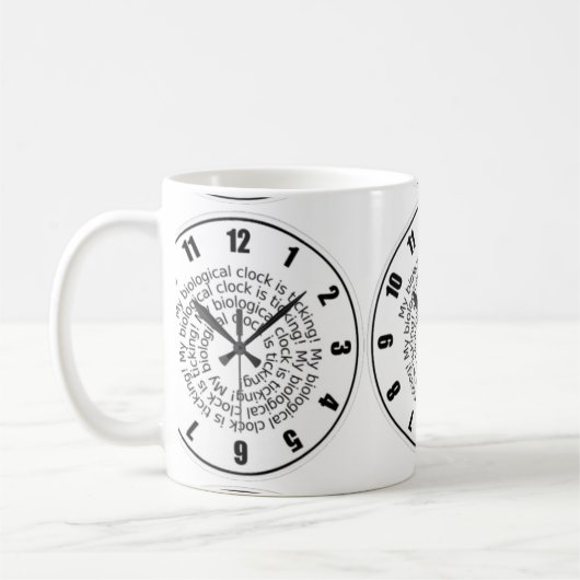 Funny Time Clock Coffee of Tea Mok (Links)