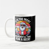 Funny Time For A Beer Santa Christmas  Koffiemok (Links)