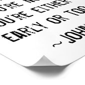 Funny Time Quote Johan Cruyff Poster (Hoek)