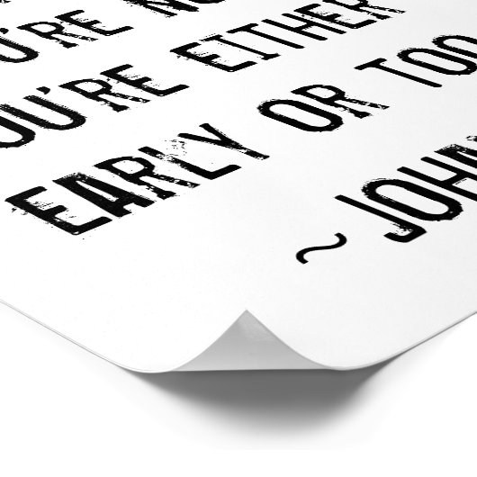 Funny Time Quote Johan Cruyff Poster (Hoek)