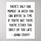 Funny Time Quote Johan Cruyff Poster (Voorkant)