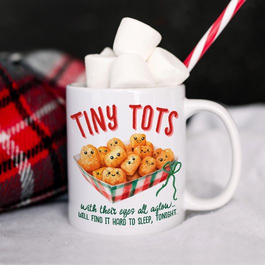 Funny Tiny Tater Tots Holiday Humor Christmas Gift Koffiemok