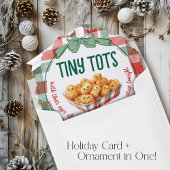 Funny Tiny Tots Holiday Humor Merry Christmas  Ornament Kaart