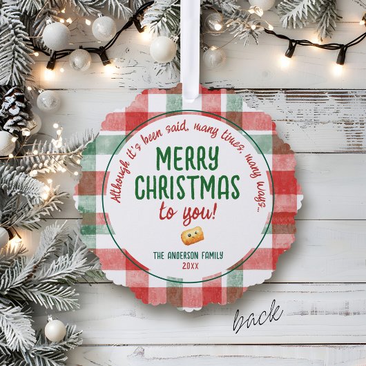 Funny Tiny Tots Holiday Humor Merry Christmas  Ornament Kaart