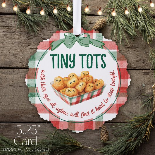 Funny Tiny Tots Holiday Humor Merry Christmas  Ornament Kaart