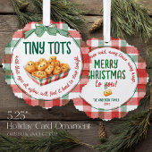 Funny Tiny Tots Holiday Humor Merry Christmas  Ornament Kaart