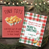 Funny Tiny Tots Watercolor Plaid Merry Christmas Feestdagenkaart