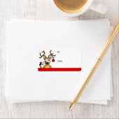 Funny Tipsy Reindeer - kerstcadeaulabels Etiket (Insitu)