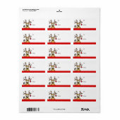 Funny Tipsy Reindeer - kerstcadeaulabels Etiket (Full Sheet)