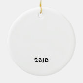 Funny Tipsy Reindeer Merry kerstboomversiering Keramisch Ornament (Achterkant)