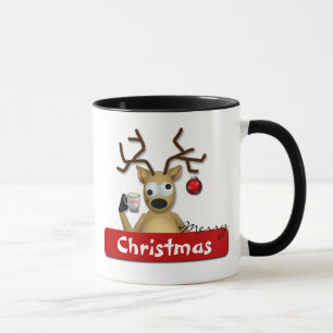 Funny Tipsy Reindeer Merry Kerstvakantie Mok