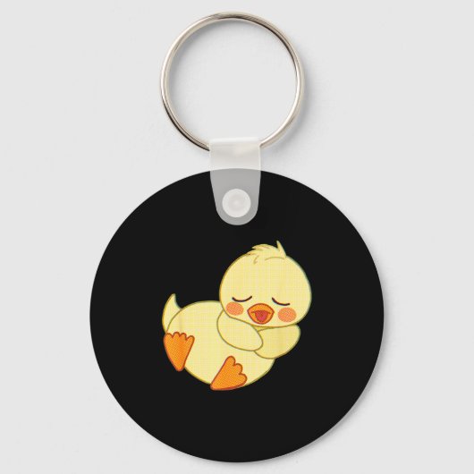 Funny Tired As Duck I Love Cute Ducklings Quote Gi Sleutelhanger (Voorkant)