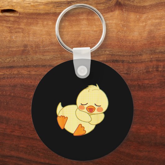 Funny Tired As Duck I Love Cute Ducklings Quote Gi Sleutelhanger (Voorkant)