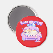 Funny Tired Cute Cat Melting on Chair Magnet (Voorkant / Achterkant)