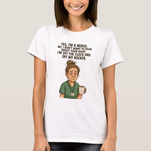 Funny Tired Nurse Collectie T-shirt (Voorkant)