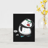 Funny Tired Panda die Badminton speelt Kaart (Gele Bloem)