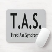 Funny Tired Syndrome-typografie Muismat (Met muis)