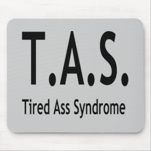 Funny Tired Syndrome-typografie Muismat