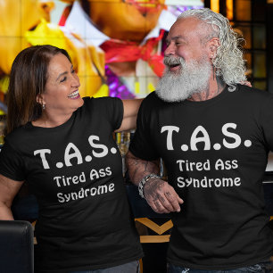 Funny Tired Syndrome-typografie T-shirt