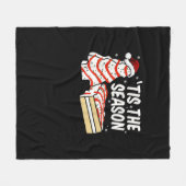 Funny Tis The Season Design Christmas Tree Debbie Fleece Deken (Voorkant (Horizontaal))