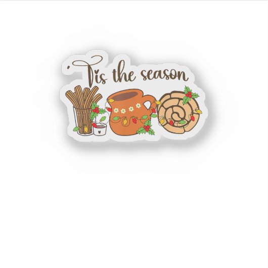 Funny Tis The Season Mexican Christmas Latino Cute Sticker (Voorkant)