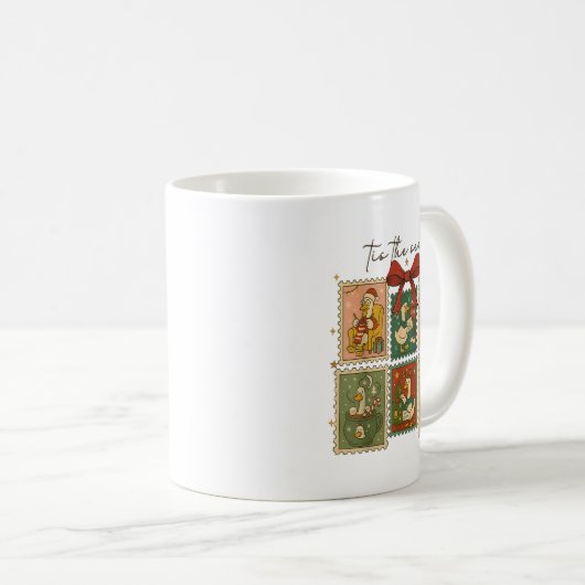 Funny Tis The Season Silly Goose Christmas Stamps  Koffiemok (Voorkant rechts)