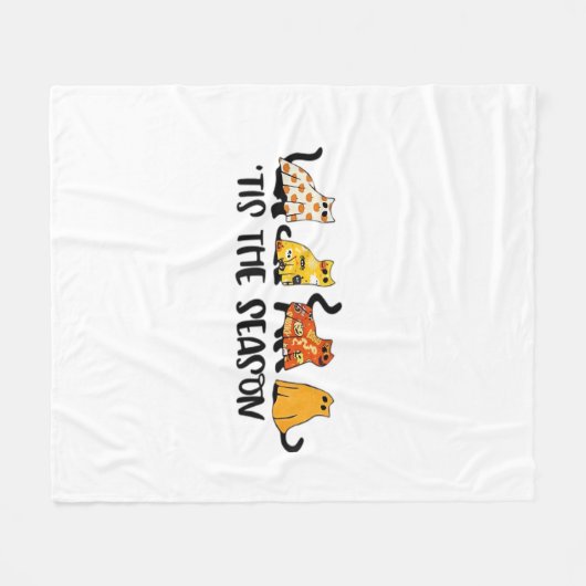 Funny Tis The Season Spooky Halloween Costume Fleece Deken (Voorkant (Horizontaal))