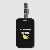 Funny 'TO DO LIST: NOTHING.' Quote iPhone Case Bagagelabel (Voorkant (verticaal))