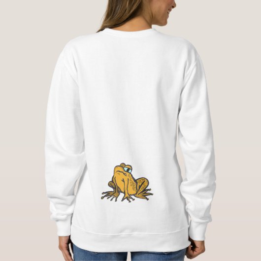 Funny Toad Cartoon op Toadstool Sweatshirt (Achterkant)