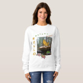 Funny Toad Cartoon op Toadstool Sweatshirt (Voorkant volledig)
