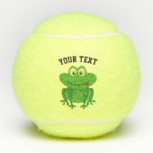 Funny toad frog mascotte tennisballen (Voorkant)