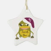 Funny Toad in een Santa Hat Keramisch Ornament (Rechts)