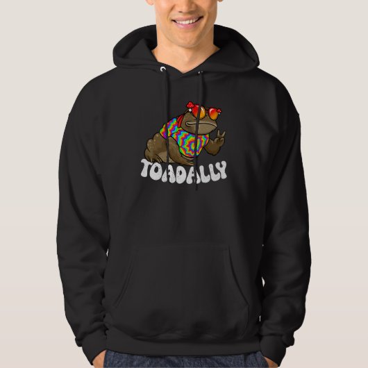 Funny Toad, Kids Toad, Hippie Toad, Frog, Amphibia Hoodie (Voorkant)