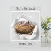 Funny toad Valentijnsdag card (Staand voorkant)