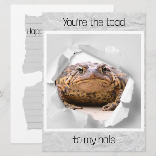 Funny toad Valentijnsdag card (Voorkant / Achterkant)