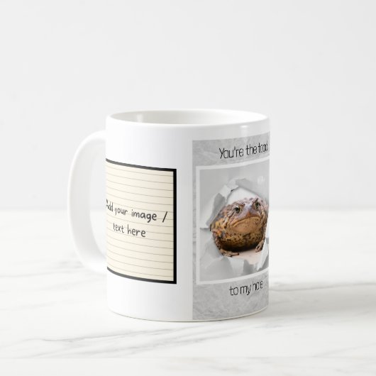 Funny toad Valentijnsdag gift Koffiemok (Voorkant links)