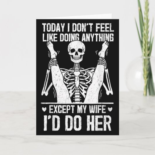 Funny Today I Don't Feel Like Doing Anything Excep Kaart (Voorkant)