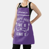 Funny Today Menu Quote Humouting Schort (Insitu)