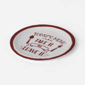 Funny Today's Menu Cute Quote Burgundy Party Papieren Bordje (Gekanteld)