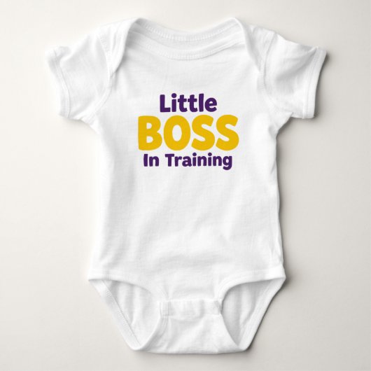Funny Toddler Boss Cute Infant Phrase Romper (Voorkant)