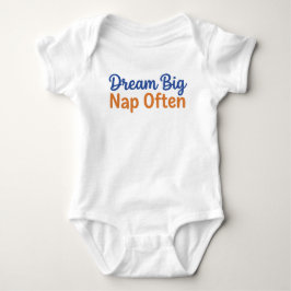 Funny Toddler Quote Dream Big Nap Often Playful Romper