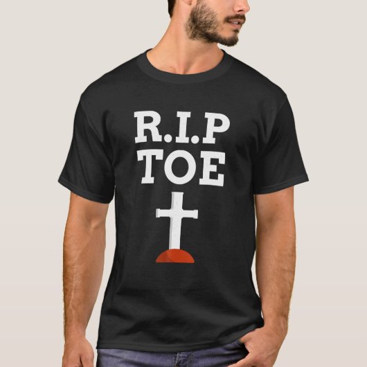 Funny Toe Amputee Gift R I P Toe T Shirt (Voorkant)