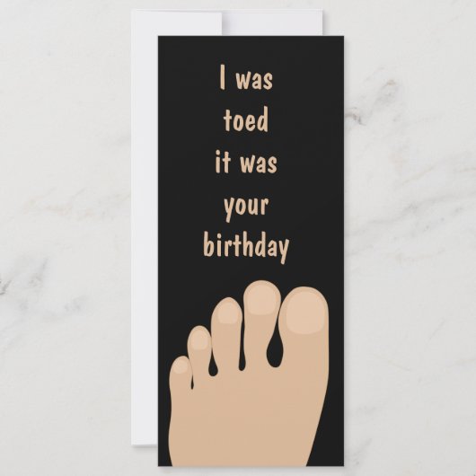 Funny Toed Birthday Feet (Voorkant)