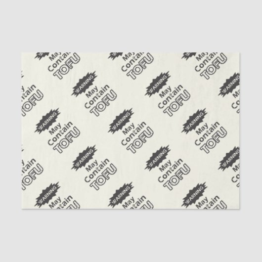 Funny Tofu themed Tissue Paper Tissuepapier (Voorkant)