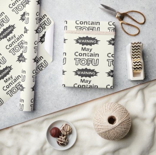 Funny Tofu themed Wrapping Paper Cadeaupapier (Crafts)