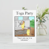 Funny Toga Party-uitnodigingen Kaart (Staand voorkant)